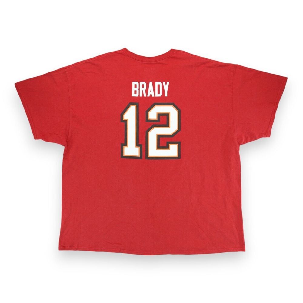 Tampa Bay Buccaneers Shirt Mens 3XL Red # 12 Tom Brady Short Sleeve NFL